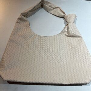 Elegant Cream Woven Tote Bag